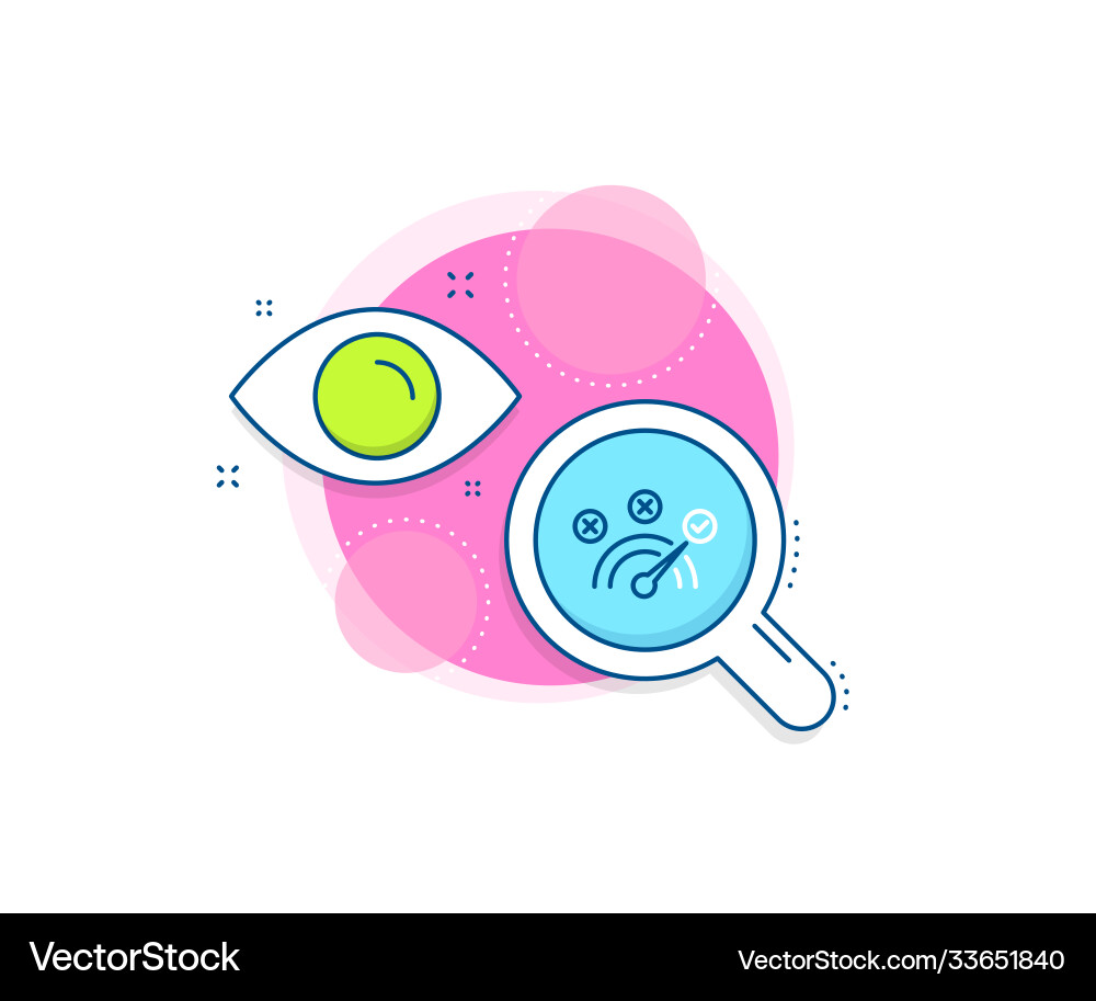 Correct answer line icon speedometer concept sign Correct answer line icon speedometer concept sign vector image