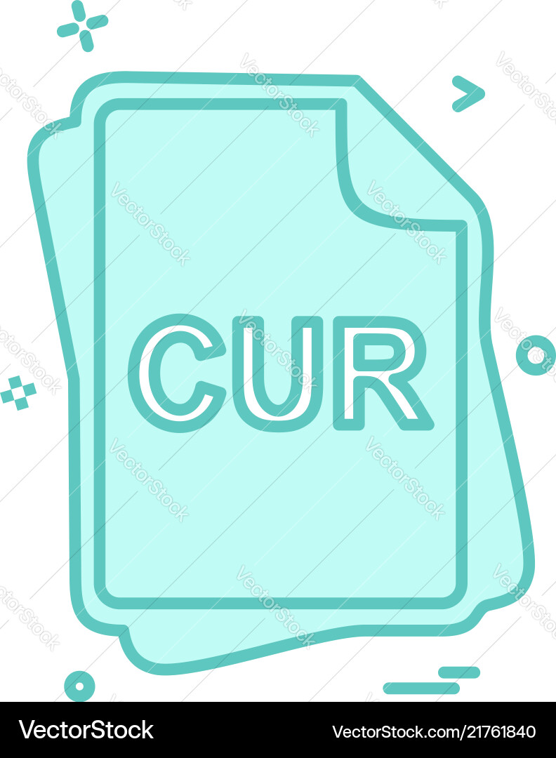 Cur file type icon design Vector Image