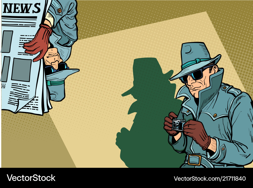 Detective spy background concept Detective spy background concept vector image