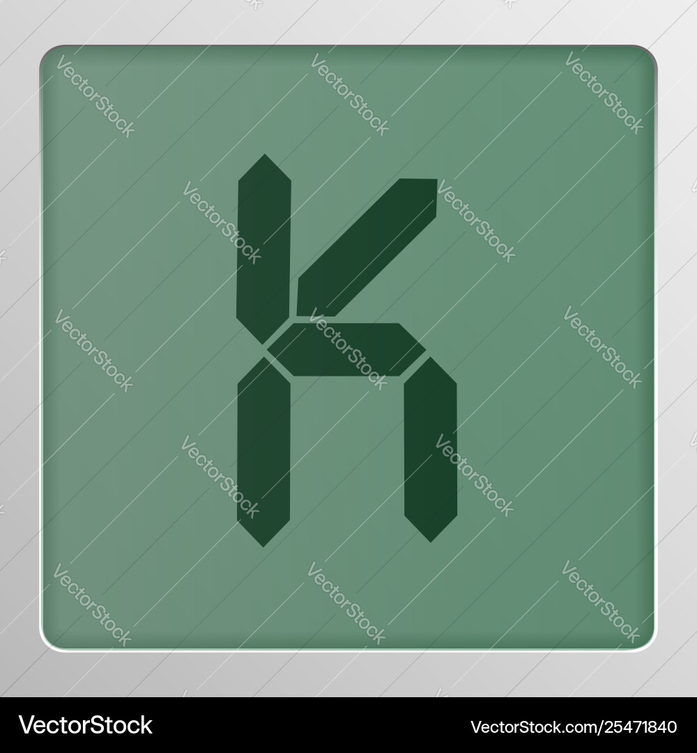 Digital character set typeface on a screen Digital character set typeface on a screen vector image
