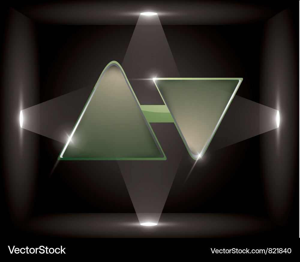 Empty frame in a cube vector image