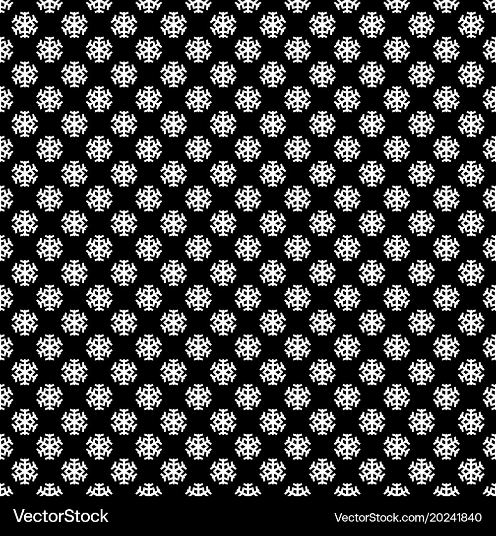 Seamless simple geometric snow flake pattern Vector Image
