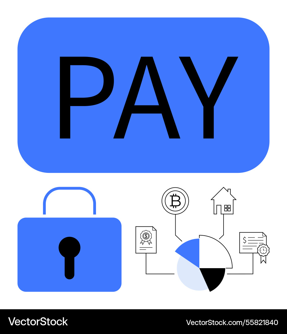 Secure payment concept with encryption Secure payment concept with encryption Vector Image
