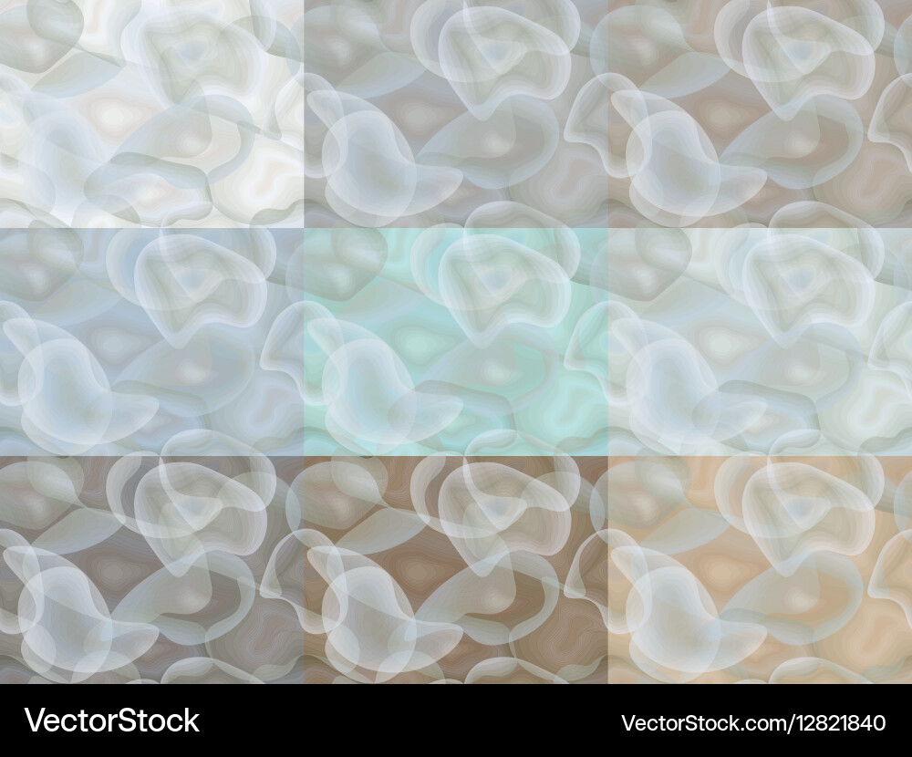 Set of 9 abstract seamless patterns vector image