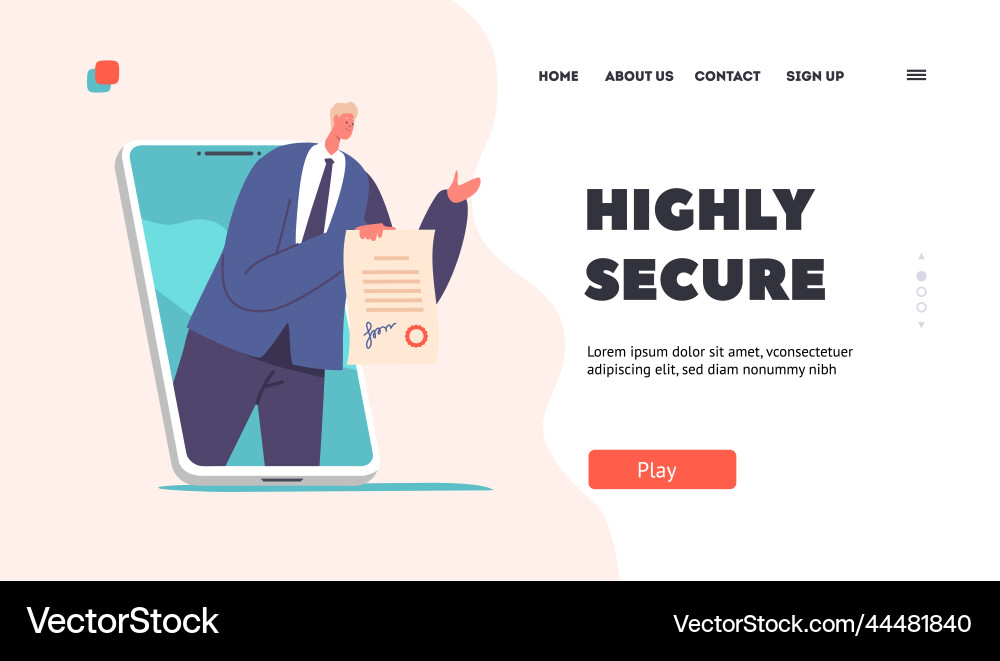 Smart contract and highly secure digital Smart contract and highly secure digital vector image