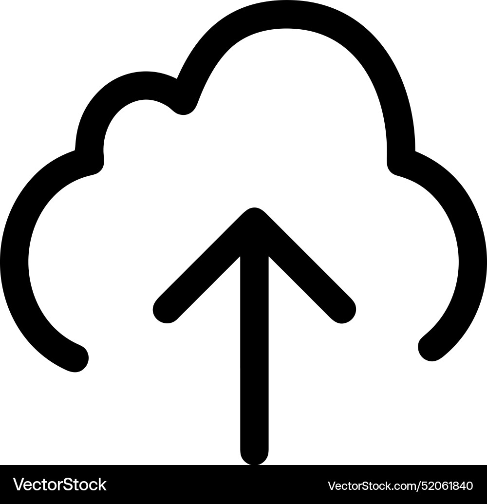 Upload outline icon symbol image Vector Image