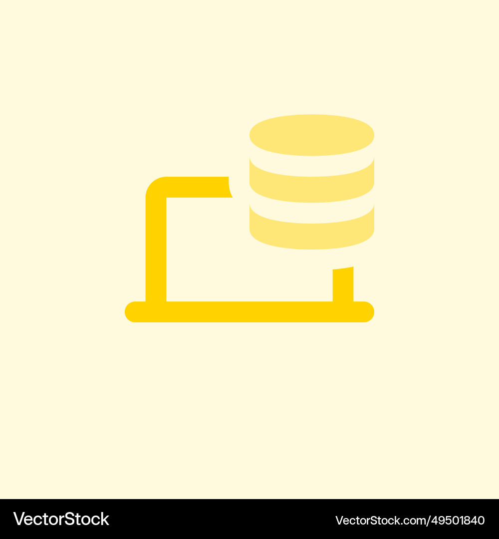 Usage of database for storing information Vector Image