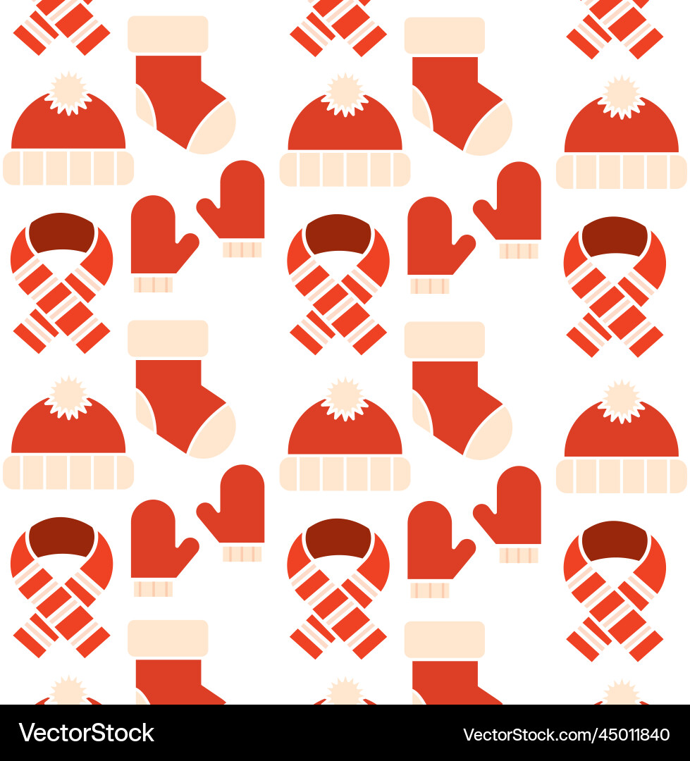 Winter seamless pattern background with Vector Image