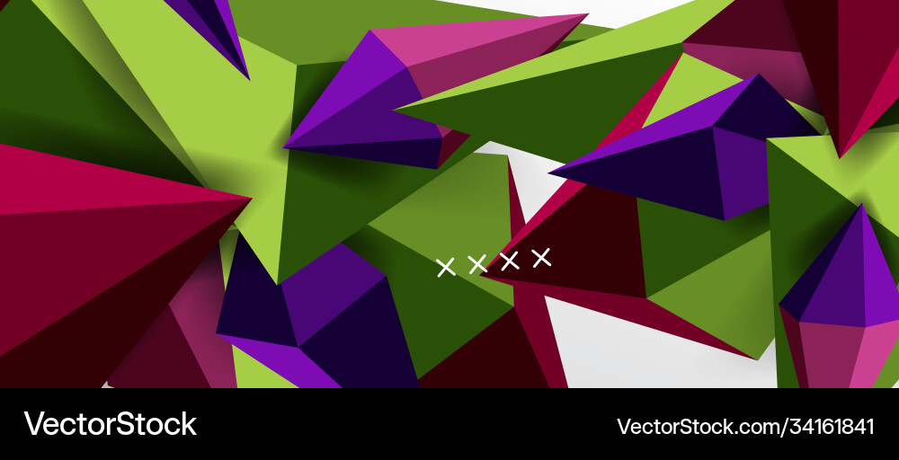 3d low poly abstract shape background Vector Image