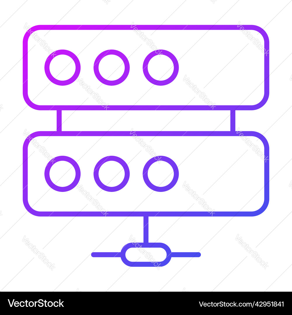 Database finance related line icon editable Vector Image