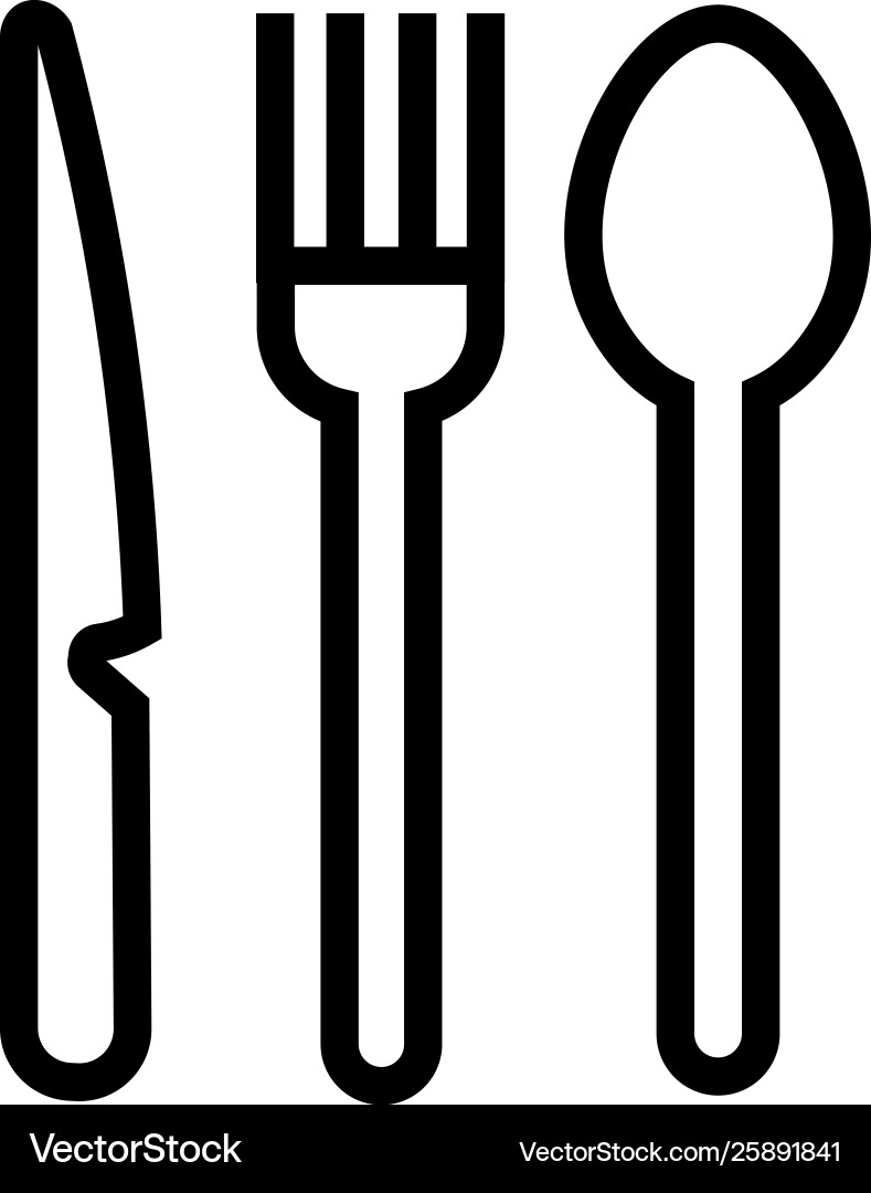 Eating utensils icon – Royalty-Free Vector | VectorStock, image size:789x1080