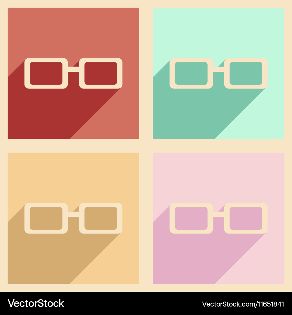 Flat with shadow concept and mobile application vector image