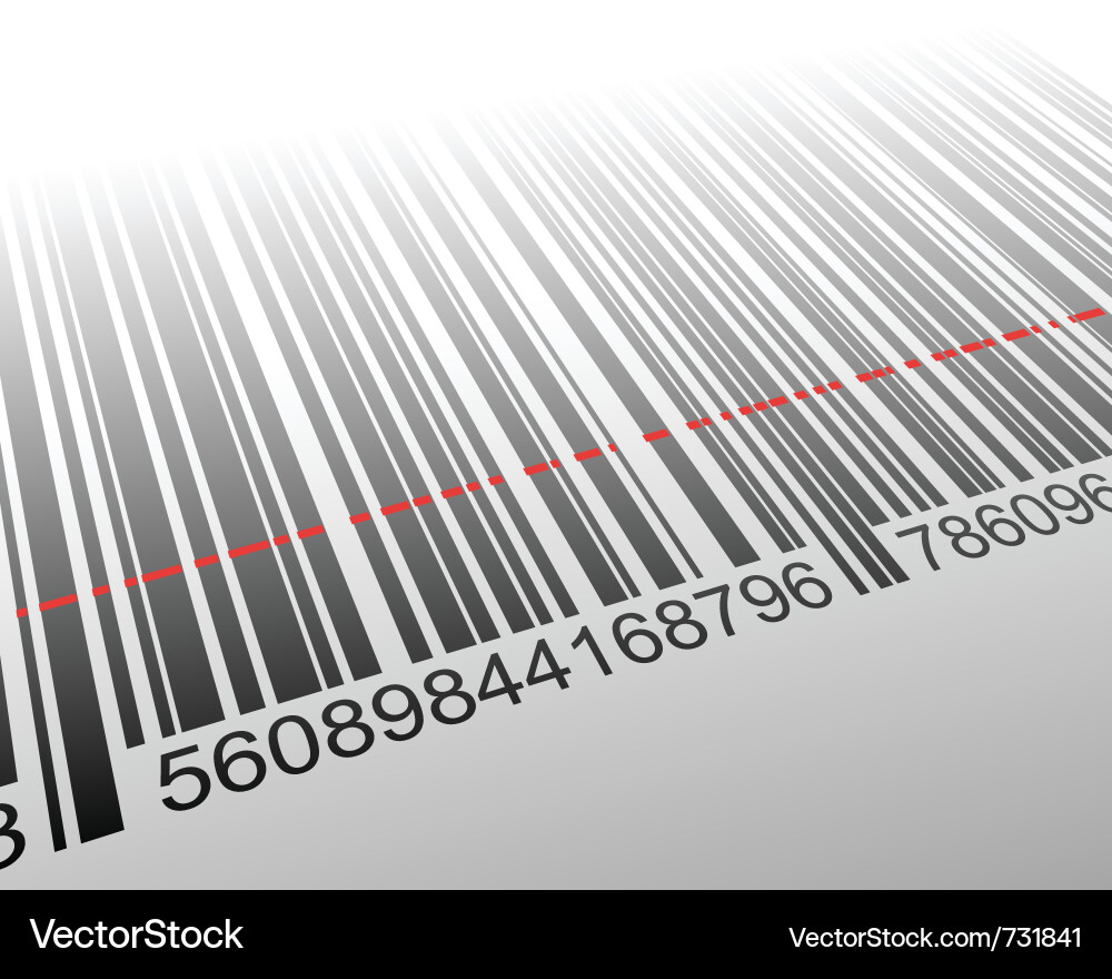 Laser Barcode Overlay Vector Image