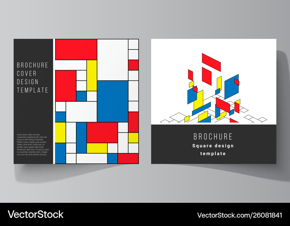 Minimal layout two square format Minimal layout two square format vector image