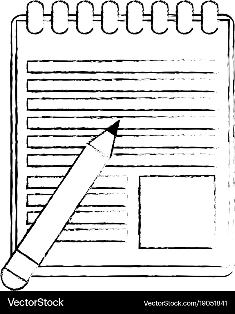 Notebook open isolated Vector Image