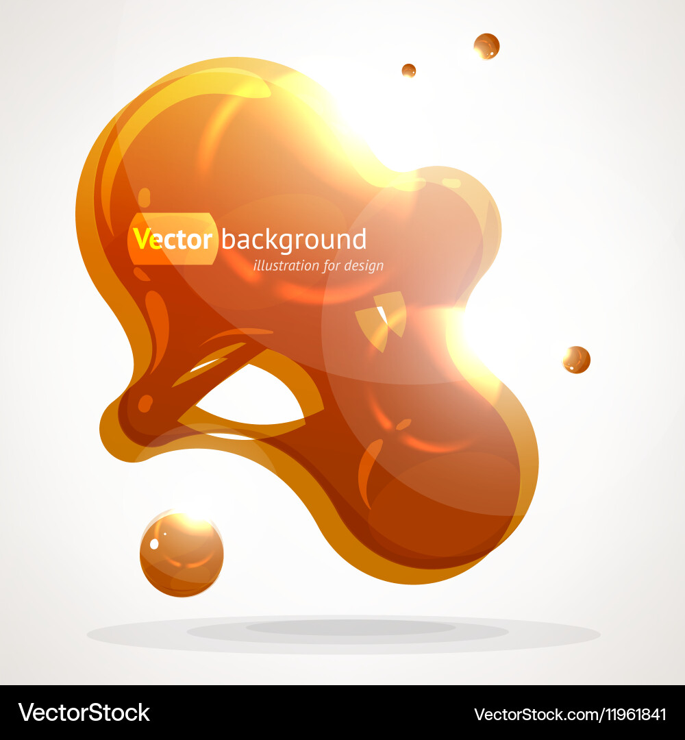 Orange blob background vector image