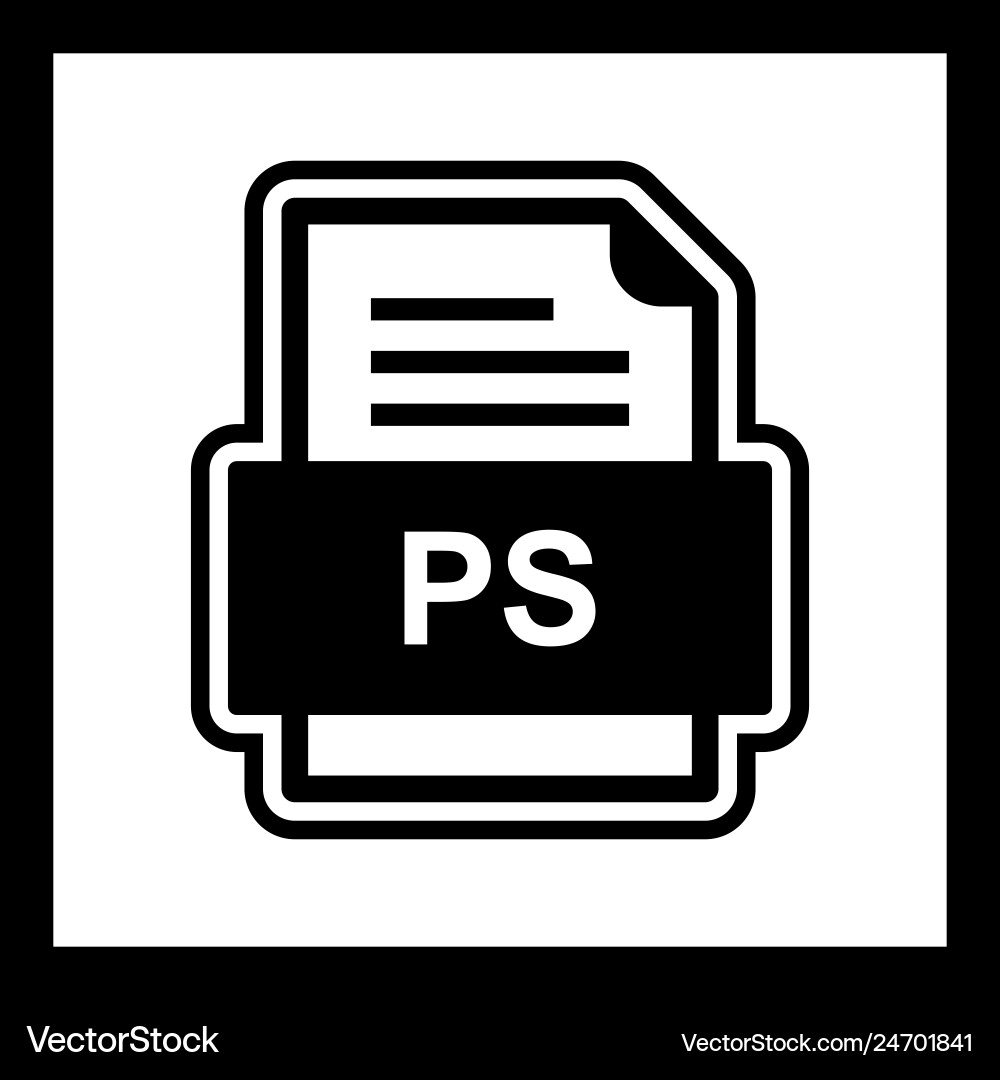 Ps file document icon vector image