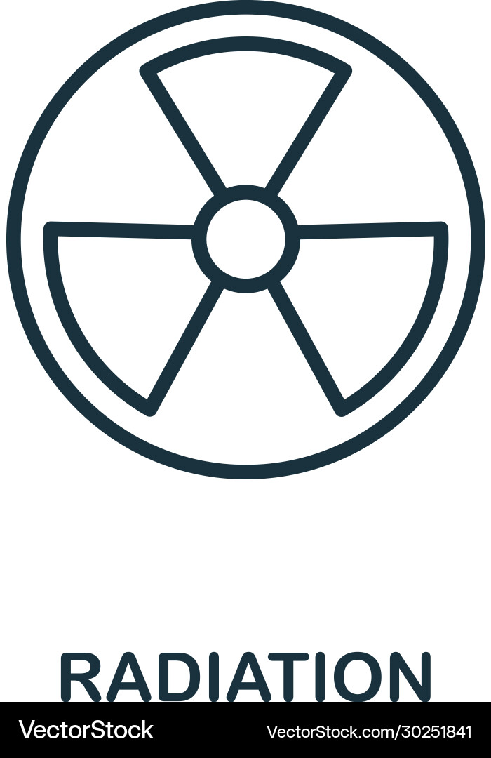 Radiation icon simple line element from Radiation icon simple line element from vector image