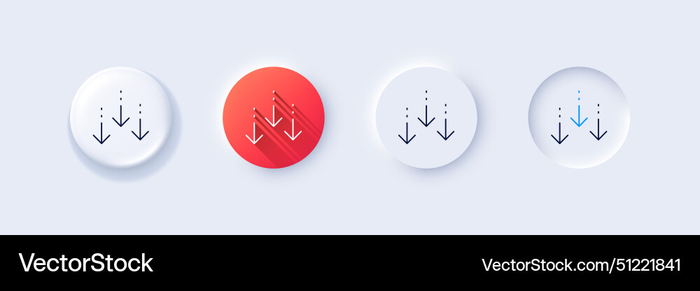 Scroll down arrow line icon scrolling screen sign Scroll down arrow line icon scrolling screen sign vector image
