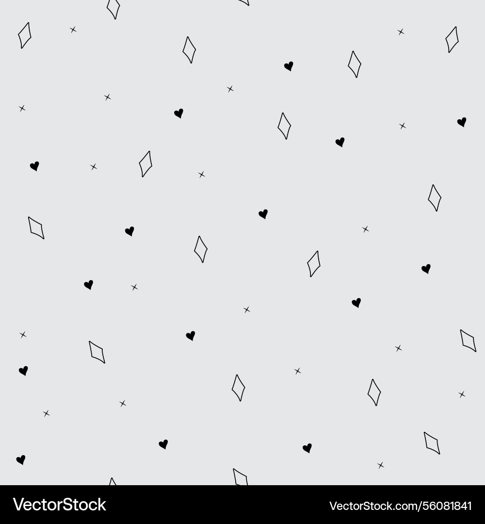 Seamless pattern with repeated hearts and diamonds Seamless pattern with repeated hearts and diamonds Vector Image