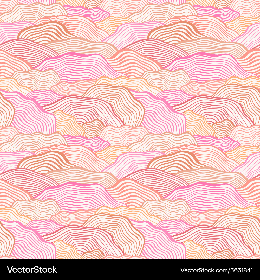 Seamless pattern with wavy scale texture vector image