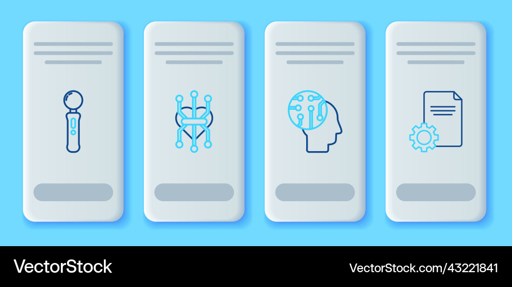 Set line processor human brain as digital circuit Set line processor human brain as digital circuit vector image