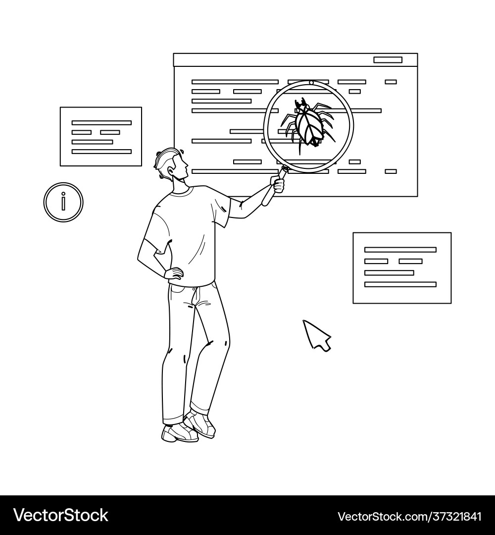 Software-Testprogramm auf Fehler und Fehler Software-Testprogramm auf Fehler und Fehler vektorbild