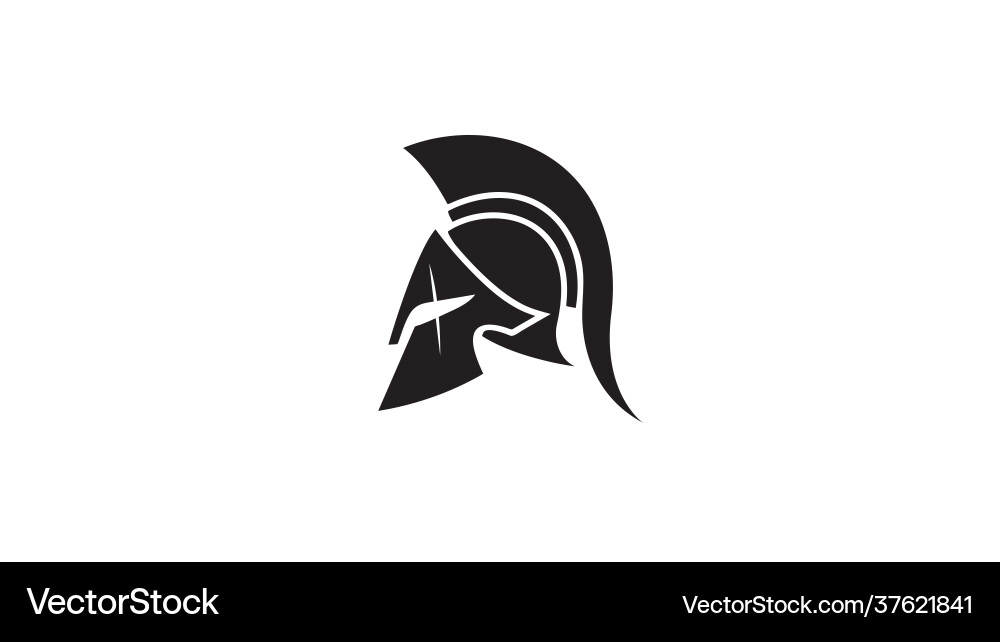 Spartan Helmet Logo Vector Image