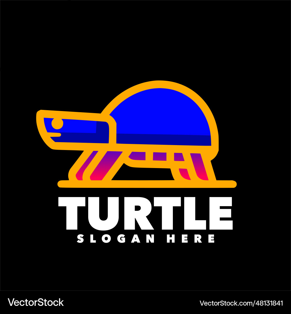 Turtle simple gradient vector image