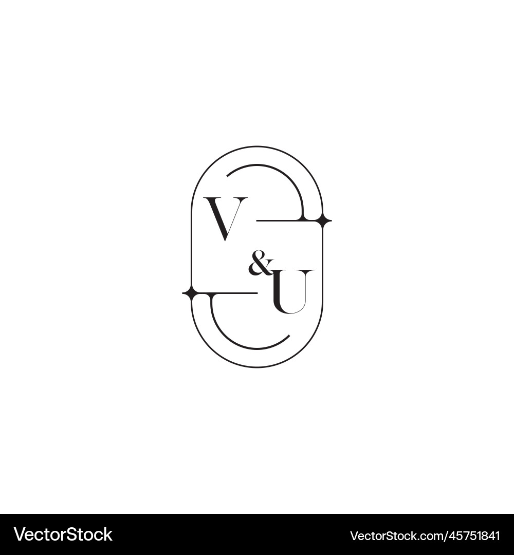 Vu line simple initial concept with high quality Vu line simple initial concept with high quality Vector Image