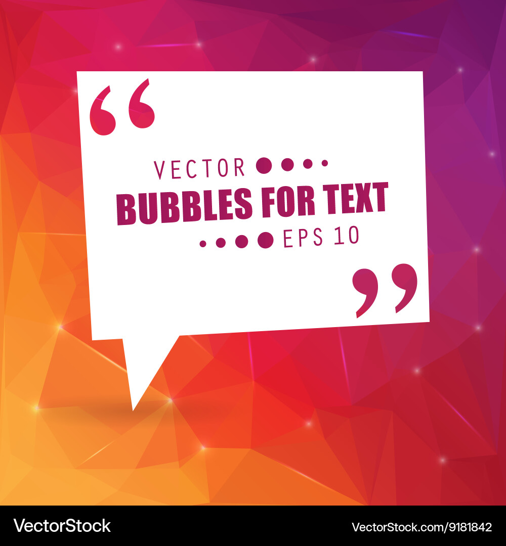 Abstract concept empty speech square quote vector image