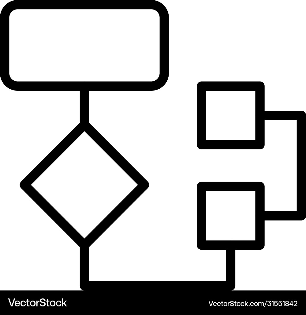 Algorithm line icon Algorithm line icon vector image