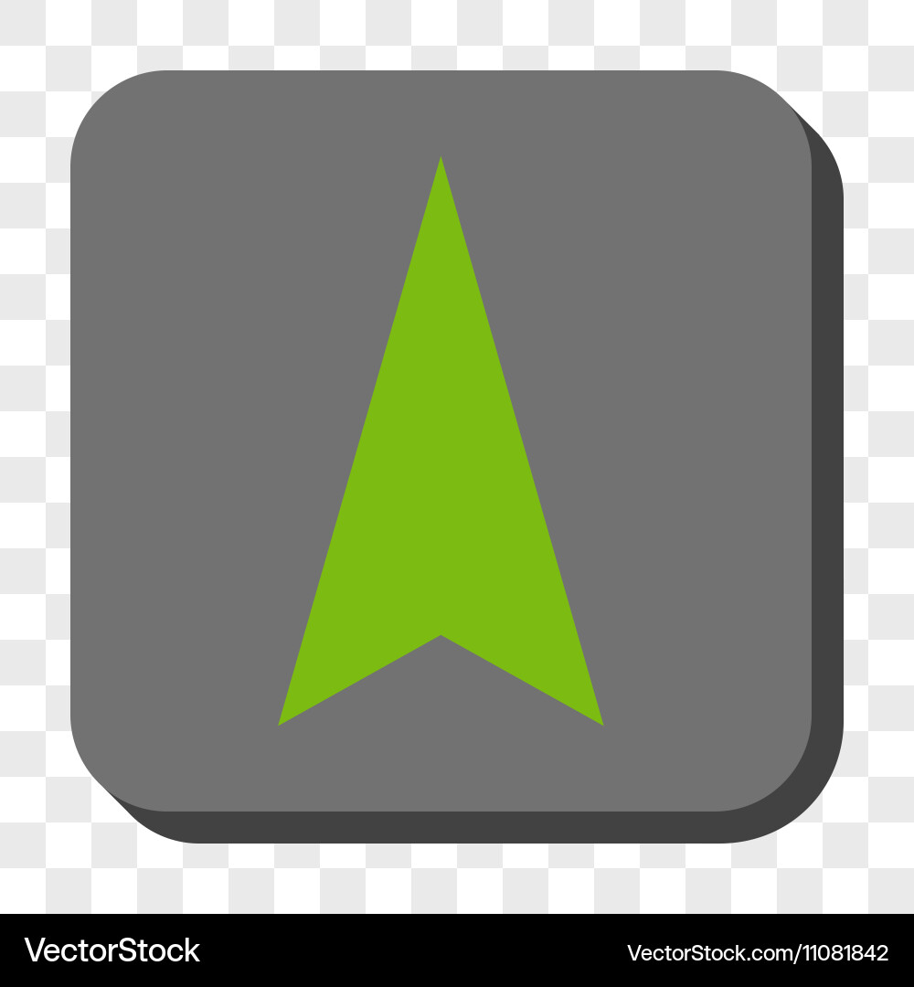 Arrowhead up rounded square button vector image