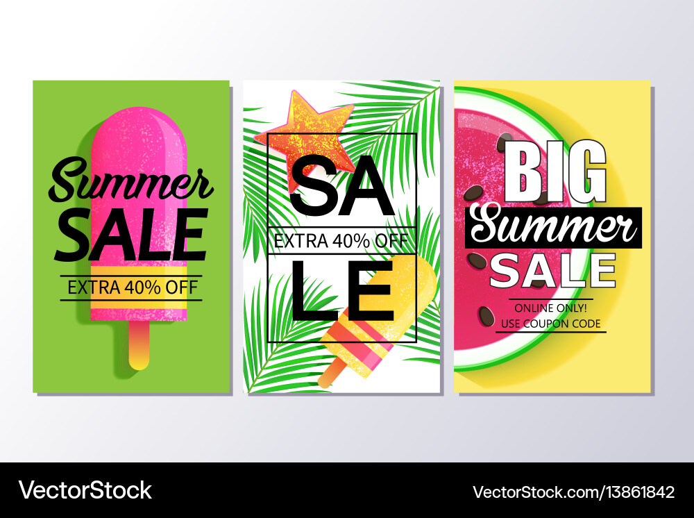 Big summer sale background for banner wallpaper Big summer sale background for banner wallpaper vector image