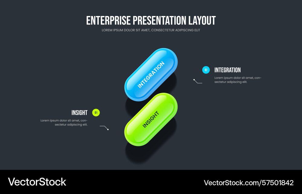 Consulting report two step diagram frame design Vector Image