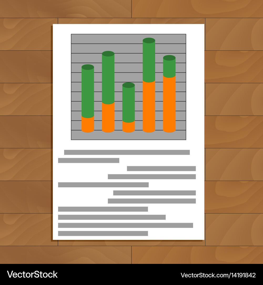 Document with layer chart vector image