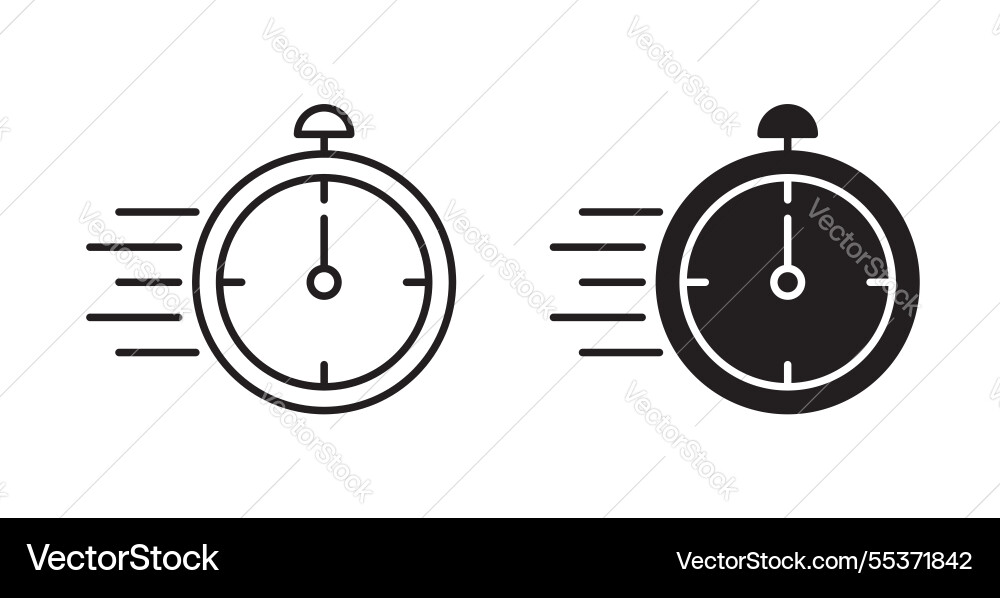 Express icon set in thin line for web vector image