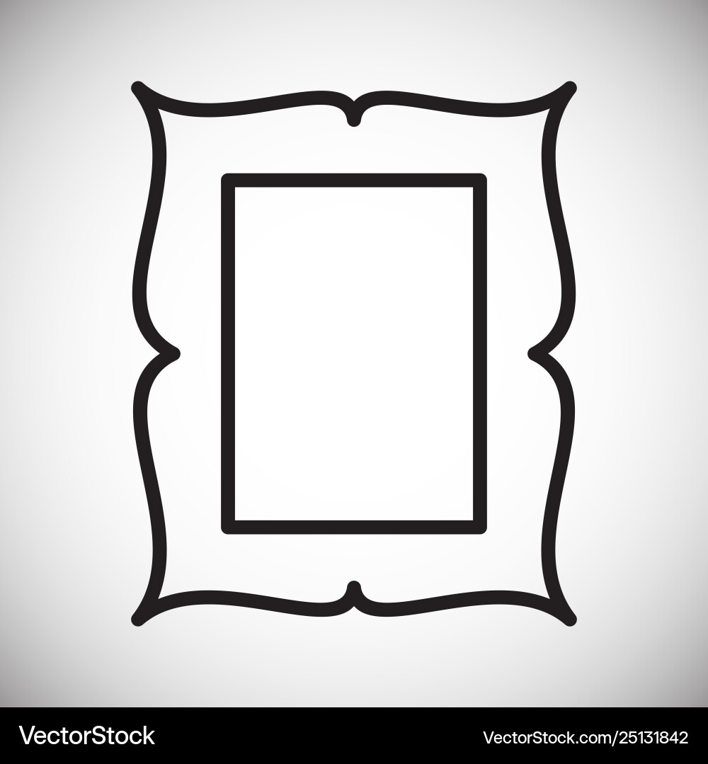 Frame icon on background for graphic and web Vector Image