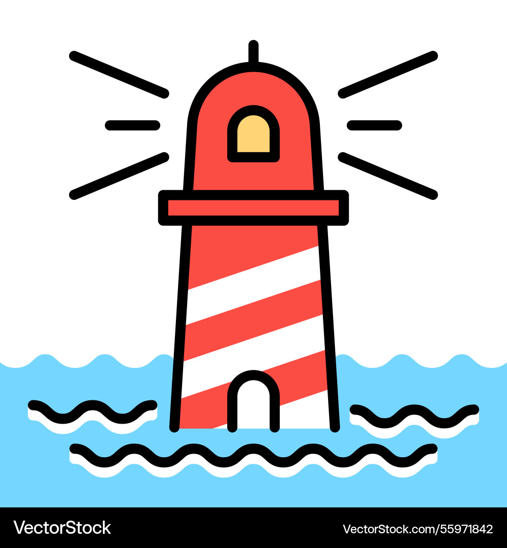 Lighthouse color icon Lighthouse color icon Vector Image