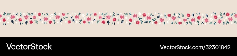 Lovely ditsy floral seamless pattern tiny hand Lovely ditsy floral seamless pattern tiny hand vector image