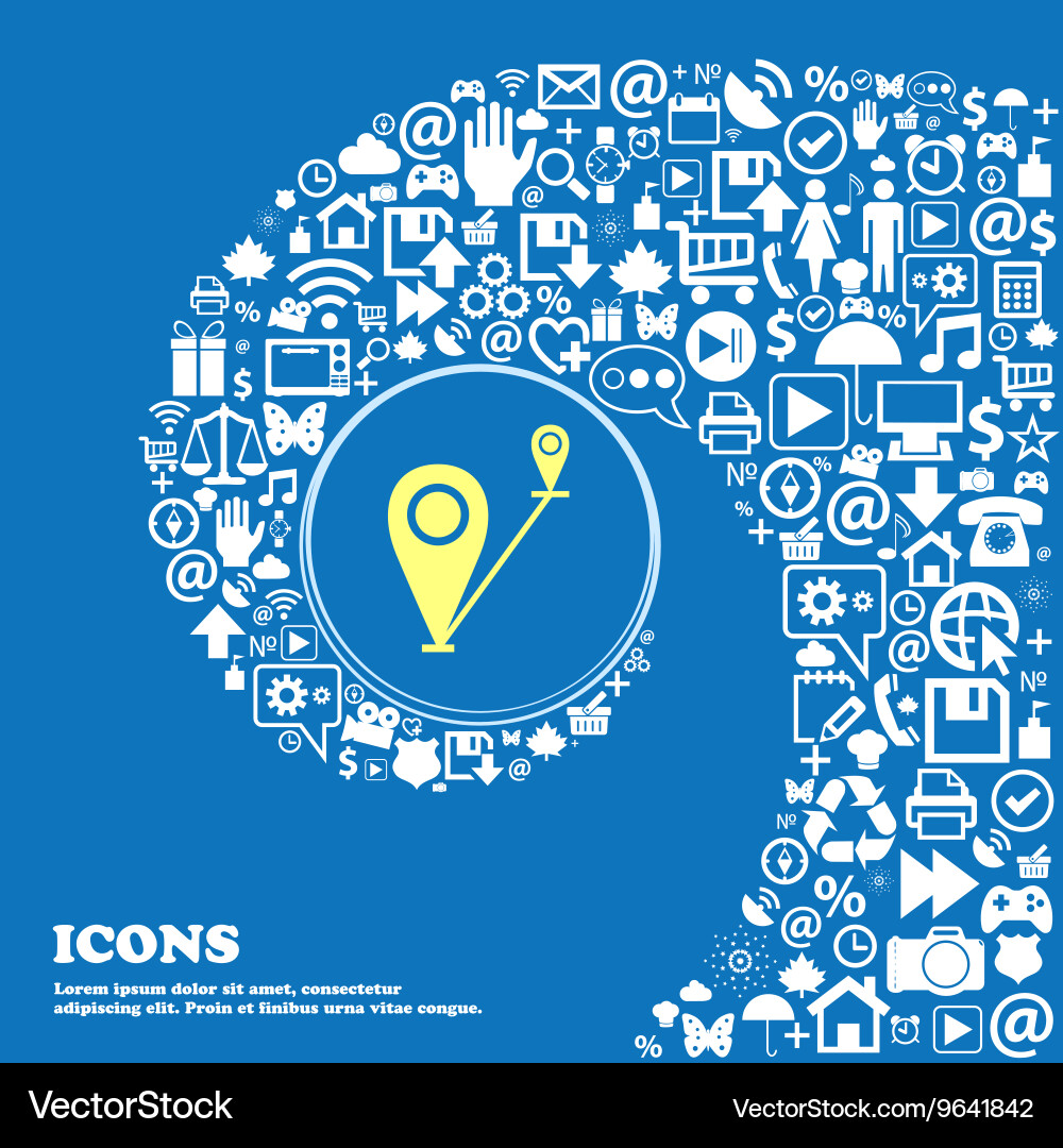 Map pointer icon sign nice set of beautiful icons vector image