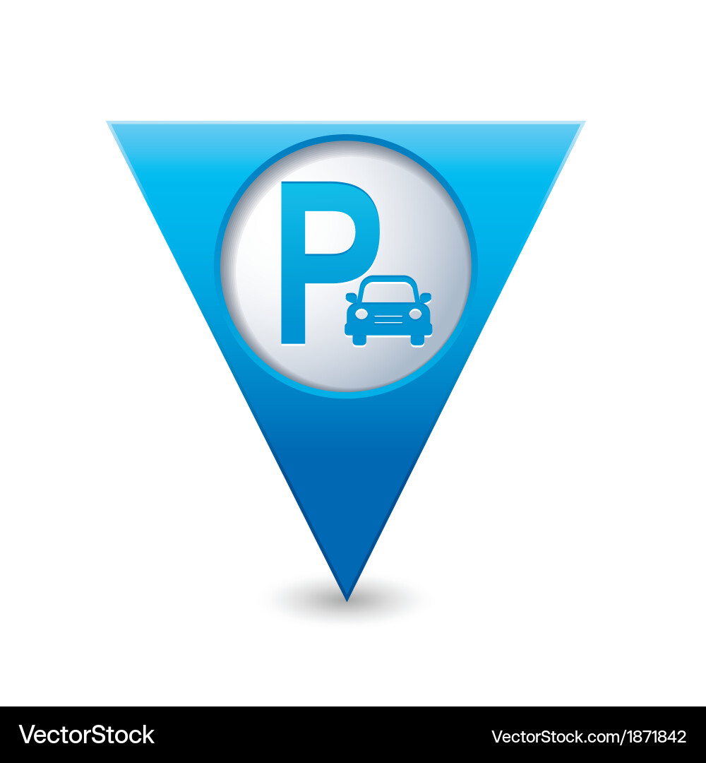 Parking Map Pointer Icon Vector Image