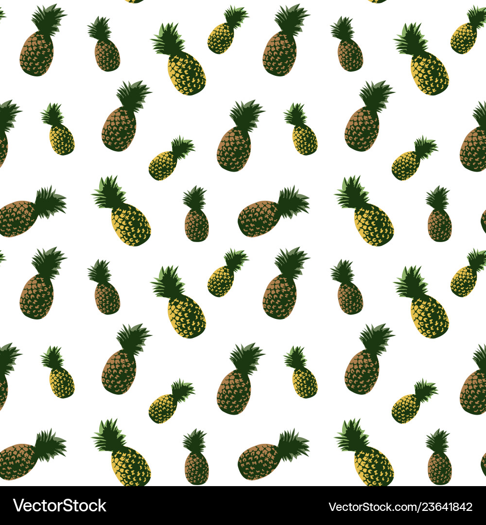Pineapples seamless pattern vector image