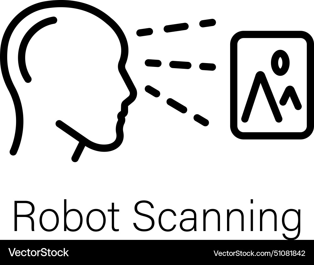 Robot scanning vector image