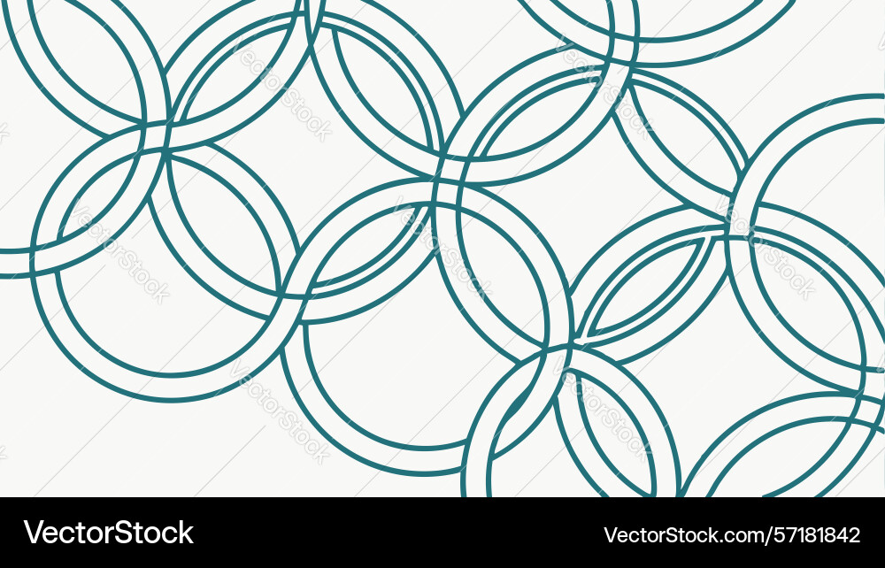Seamless pattern of interconnected rings design vector image