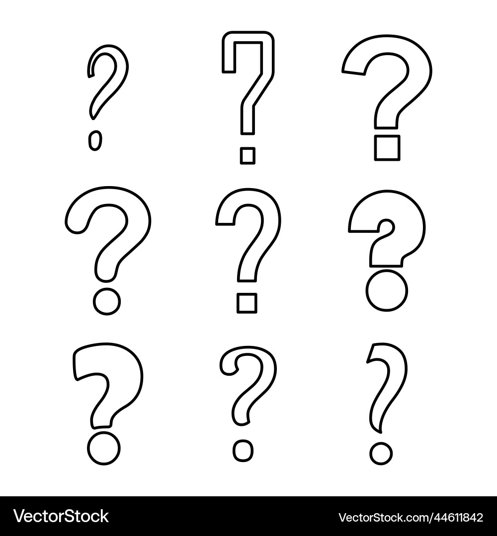 Set of question icon mark help or ask bubble Set of question icon mark help or ask bubble vector image
