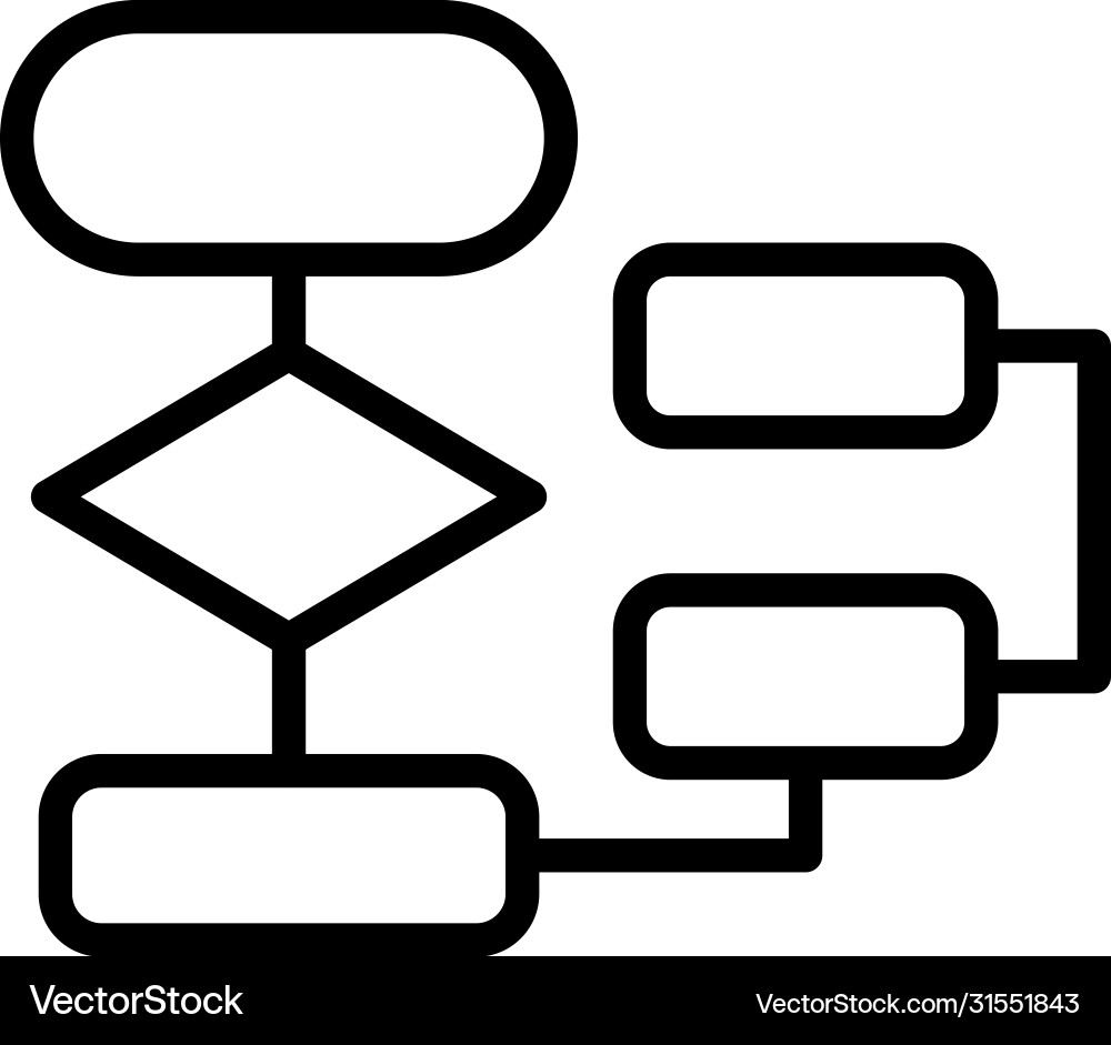 Algorithm line icon Algorithm line icon vector image
