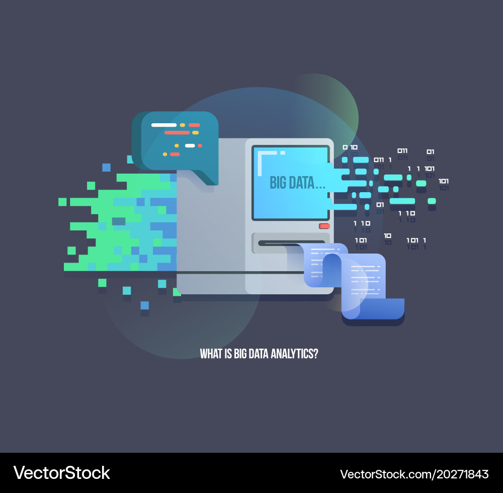 Big Data Computer Lernalgorithmen Icon vektorbild