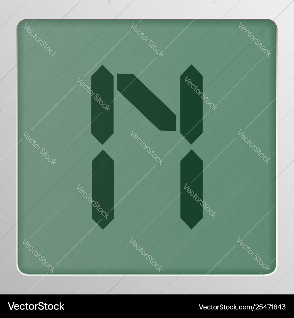 Digital character set typeface on a screen Digital character set typeface on a screen vector image