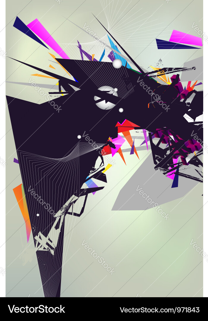 Dynamic Geometric Forms vector image